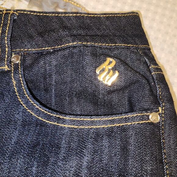 ROCAWEAR EUC WOMEN'S VINTAGE SIZE 15 EMBROIDERED POCKET DENIM JEANS - Picture 2 of 9